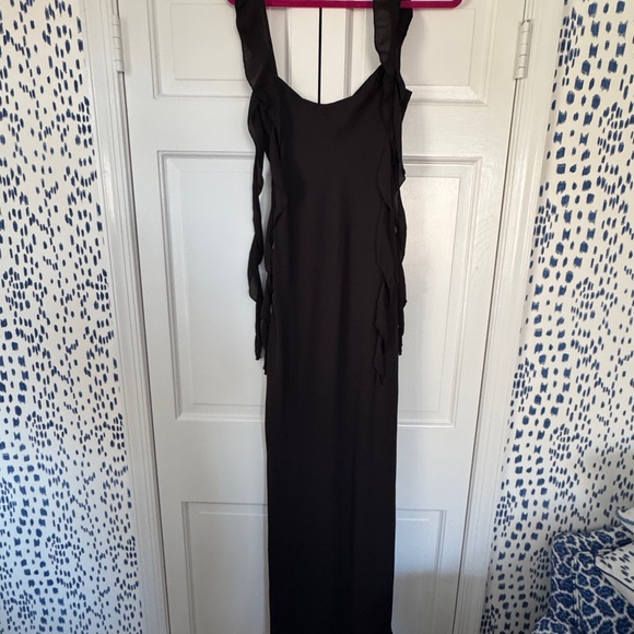 Princess Polly Elegant Black Long Sleeveless Dress size 6 NWT - Picture 4 of 5
